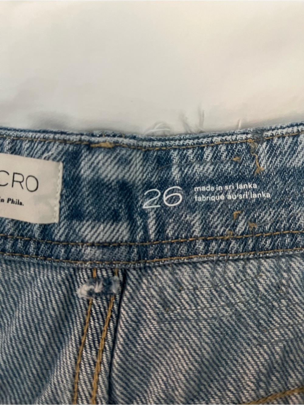 Anthropologie Pilcro The Adi High-Rise Patchwork Light Wash Denim Bermuda Shorts - Picture 5 of 5